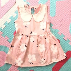 3/$25 🌟Baby Girl Floral Collar Sleeveless dress